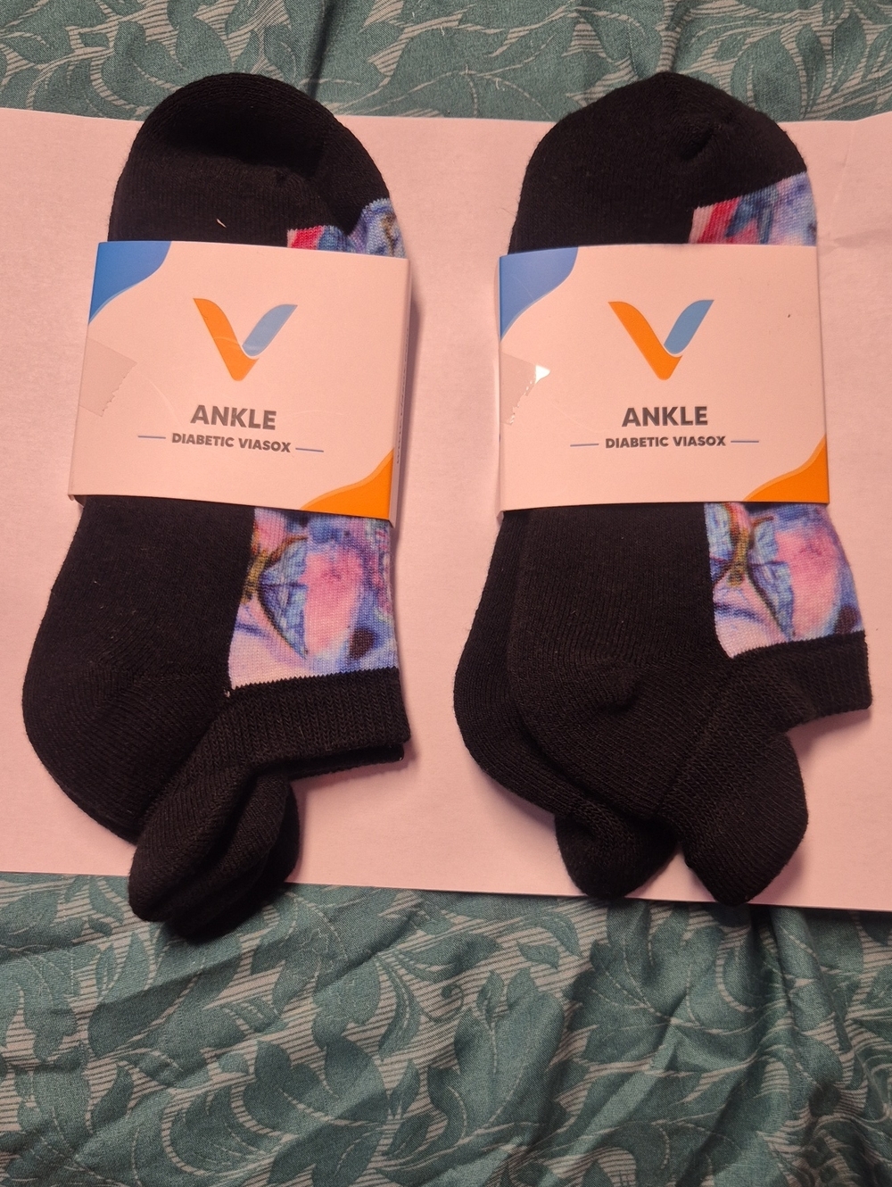 Ankle Diabetic Socks - Medium Butterfly Wom 5-9 |Men 6-8